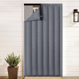 Cortina Para Puerta Termoisolante Gris 90x240cm Cortina Para Puerta Termoisolante Gris 90x240cm