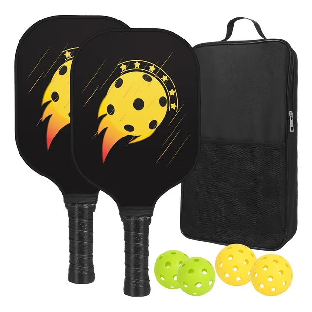 Palas Pickleball Fibra De Vidrio 4 Pelotas + Bolso De Regalo