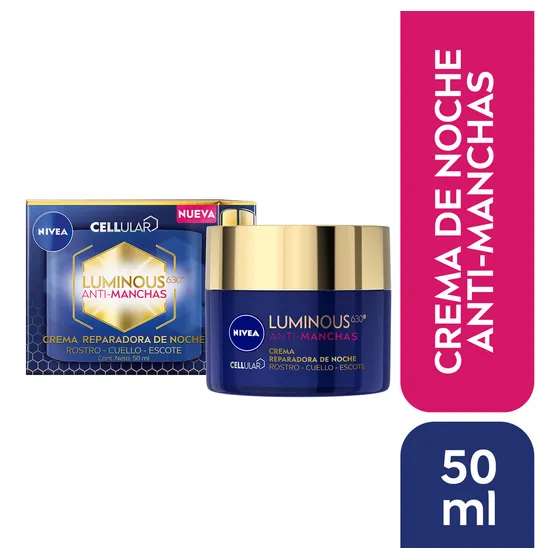 NIVEA Cellular Luminous 630 Anti-Manchas Crema Reparadora de Noche para Mujer (50 ml)