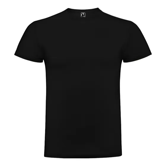 Polera Roly Braco Hombre Algodón Liso Manga Corta Negra