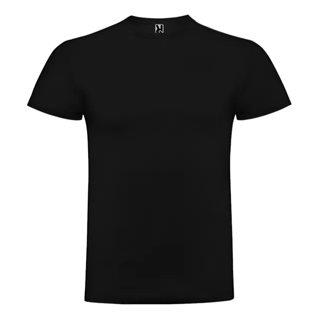 Polera Roly Braco Hombre Algodón Liso Manga Corta Negra