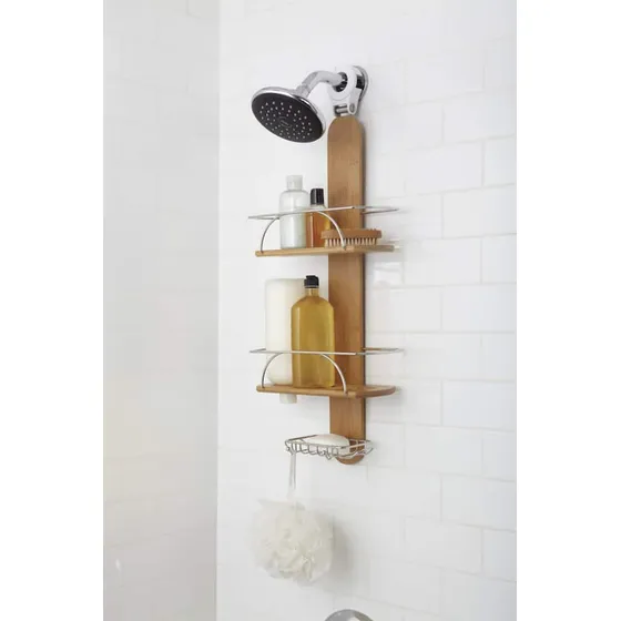 Organizador De Ducha 3 Niveles Bambú Umbra P/ Baño 68cm