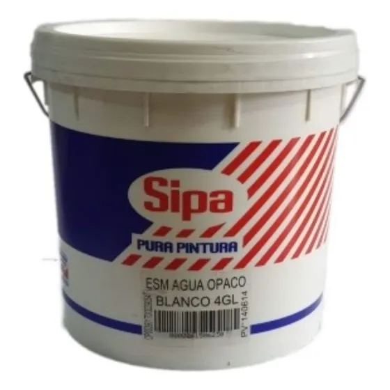 Esmalte Al Agua Sipa Opaco Blanco 4gl