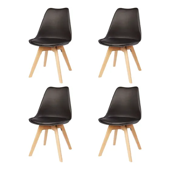 Sillas Comedor Tulip Sillon Eames A2 C/ Refuerzo Acero X4