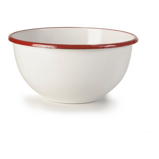 Bowl O Tazón De Peltre Blanco Con Rojo 20 Cm Marca Ibili Bowl O Tazón De Peltre Blanco Con Rojo 20 Cm Marca Ibili