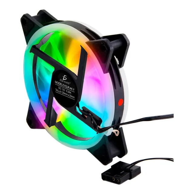 Ventilador Gamer Para Cpu Luz Rgb 120mm 4 Pines Computadora