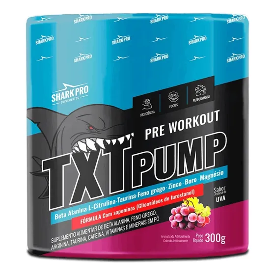 Txt Pump Pré Treino 300g C/ Sapopinas Shark Pro - Sabores 