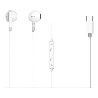 Fone De Ouvido Tipo C Auricular Com Fio E Microfone Pmcell Fo-51 - Cor Branco Fone De Ouvido Tipo C Auricular Com Fio E Microfone Pmcell Fo-51 - Cor Branco