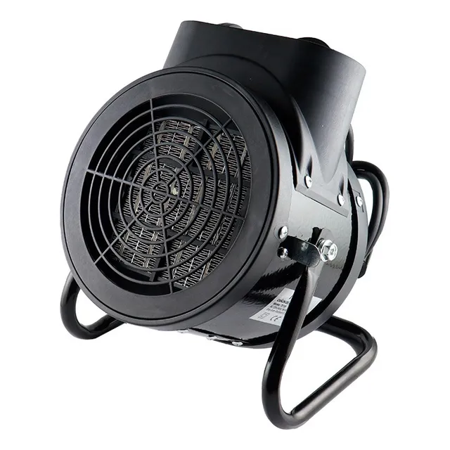 Cañón De Aire Caliente 1000-2000w Rotel Frio/calor 2 Niveles Color Negro