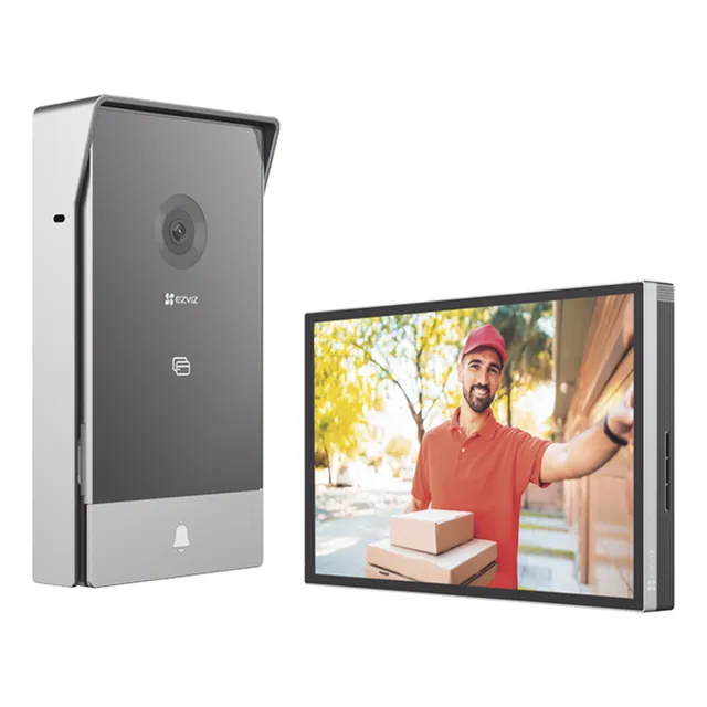 Ezviz Videoportero Ip Conexión A 2 Hilos Con Monitor Wi-fi Para Interior Frente De Calle Ip65 Uso Exterior Protegido + Cámara 3 Megapíxel Llamada A La App Y Apertura Remota Soporta 2 Puertas