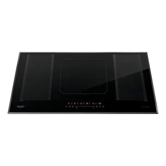 Cooktop De Indução 5 Bocas Dako Select Com 2 Zonas Flexíveis E 7200w Com Mesa Em Vidro Cerâmico 220 V Preto 220v