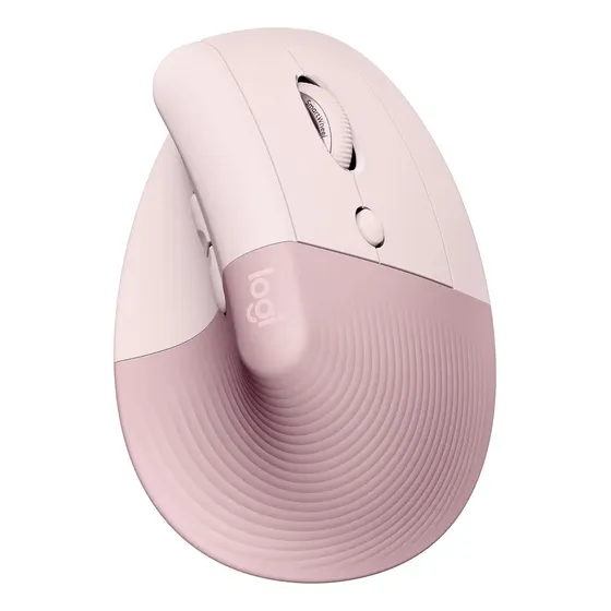 Mouse Logitech Lift Vertical Sem Fio Ergonomico 4000dpi Rosa