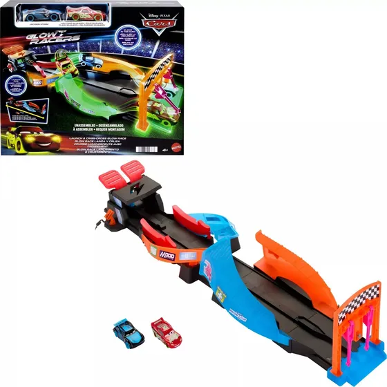 Pista Del Rayo Mcqueen Luminiscente Glow Racers Disney Cars
