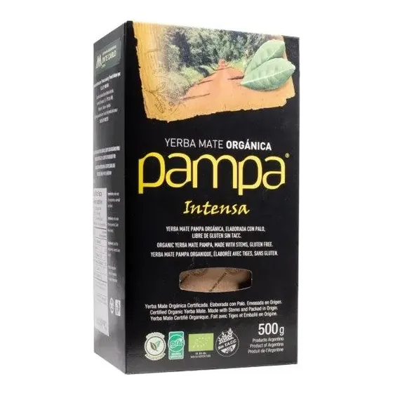 Yerba Mate Orgánica Pampa Intensa 1/2 Kg Sabor Intenso