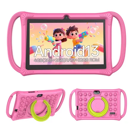 Tablet Infantil 7 Pulgadas Android 13 4gb 32gb Pink Gum