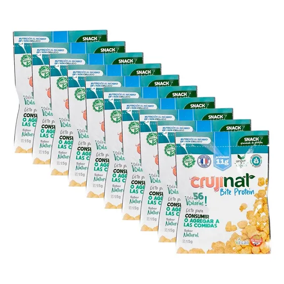 Pack 10 Crujinat Bite Protein Snack Proteico Saludable