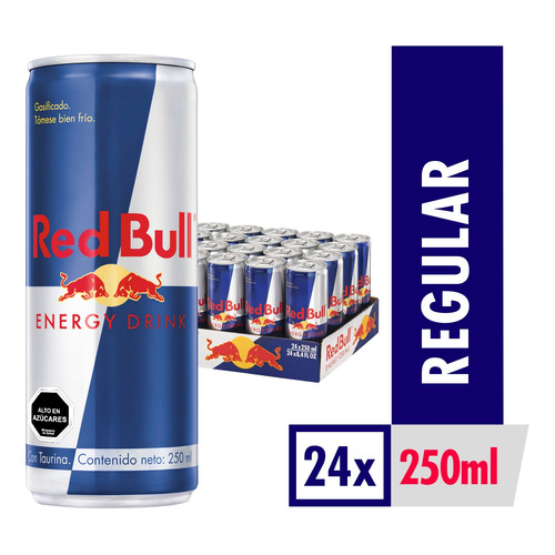 Bebida Energetica Red Bull Regular Edition 24 Latas De 250ml