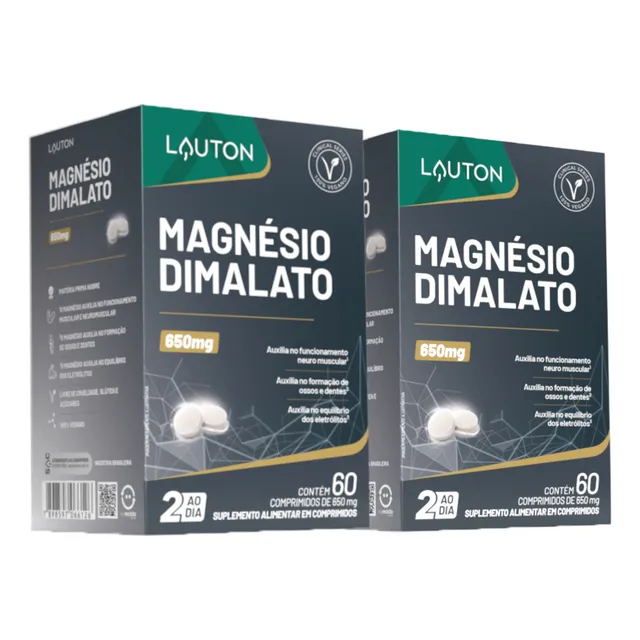Kit 2x Magnésio Dimalato 100% Idr - Lauton