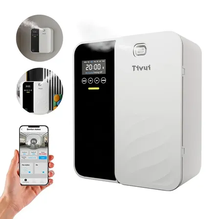 Aromatizador Profissional Máquina Difusor Oleo Essencial Eletrico Controle Remoto Bluetooth Cobertura 1000m3 Para Hotel Loja Academia Capacidade 500ml Bivolt