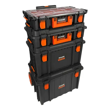 Kit 4 Caixas De Ferramenta Modular Com Rodas Ip65 Xtrong