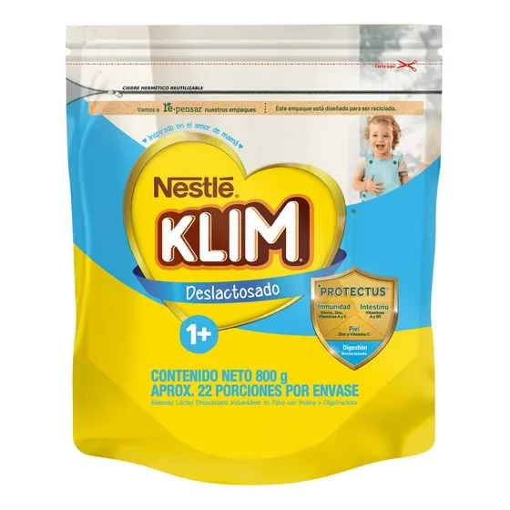Leche Klim 1 a 3 Años Deslactosada 800g