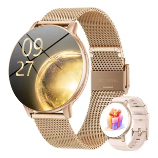 Smartwatch Mujer Deportivo Dorado Milanés