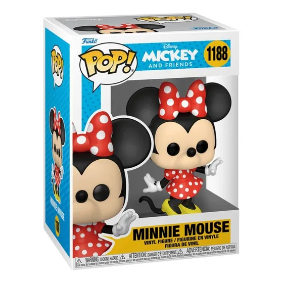 Boneco Minnie Mouse Disney De Mickey And Friends 1188 Funko Pop!