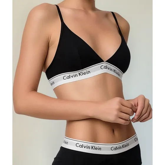 Top Calvin Klein Moda Intima Ck Conforto Estilo Triângulo