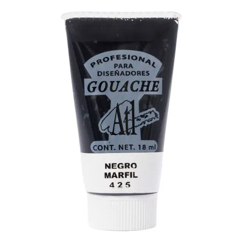 Pinturas Gouache Atl Semi Líquida Tubo 18ml Color Color Negro Marfil