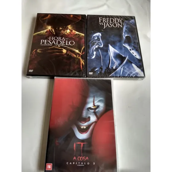 Dvd A Hora Do Pesadelo + Freddy Vs Jason + It A Coisa 2 