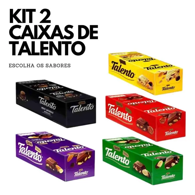 Kit Chocolate Mini Talento 25g | 2 Caixas Escolha Os Sabores