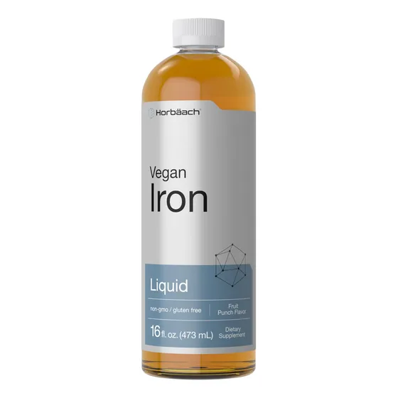 Suplemento De Hierro Horbäach Liquid 473 Ml Vegano Y Vegetar