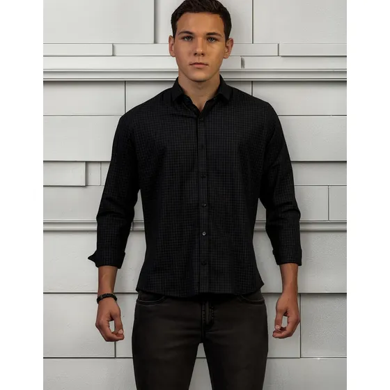 Camisa Manga Longa Docthos Slim Xadrez