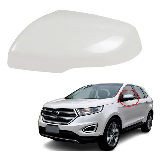 Capa Branca Retrovisor Ford Edge 2016 17 18 2019 2020 Esquer