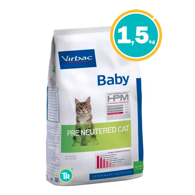 Alimento Virbac Hpm Baby Pre Neutered Cat 1.5 Kg
