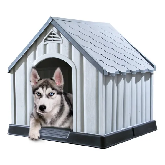 Casa Cucha Para Perros Separada Del Suelo Proteccion Uv Ram Gris