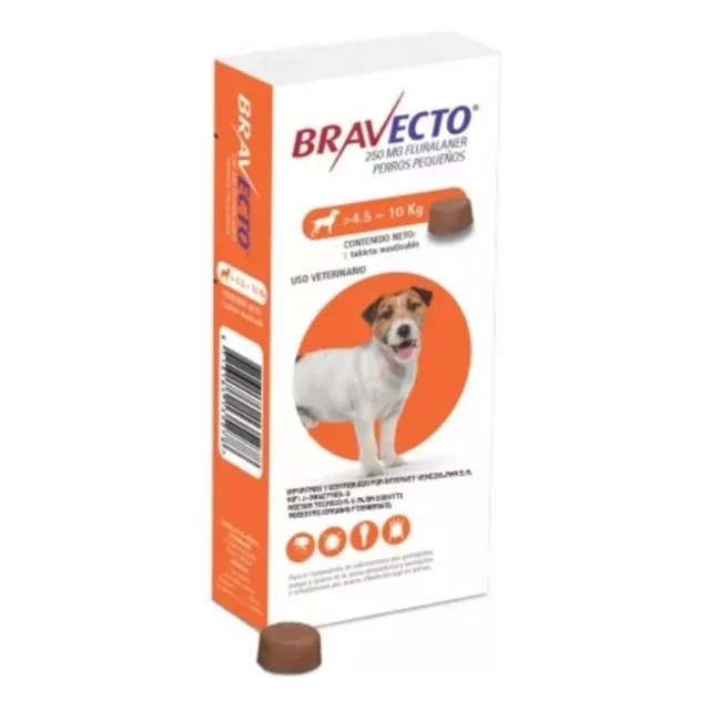 Bravecto Anti Pulgas Y Garrapatas Perro 4,5 A 10kg Original