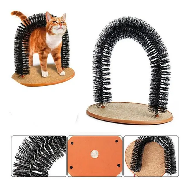 Rascador Cepillo Arco Con Almohadilla Y Hierba Gatera P/gato