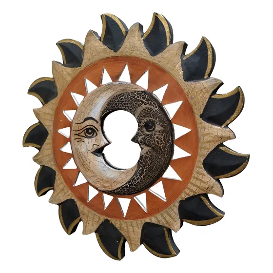 Espejos Sol Y Luna De India 20 Cm Importados Pushkar Tienda