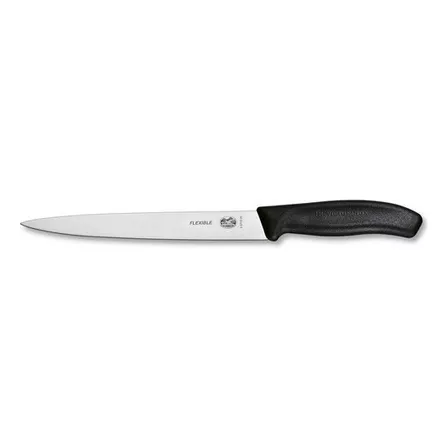 Cuchillo suizo profesional para filetear 34 cm, clase suiza Victorinox, color negro/plateado