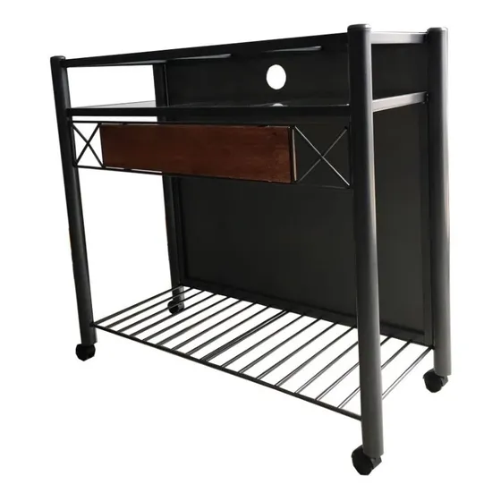 Mesa Tv Romano Hierro Y Madera 140x40x78cm Movil