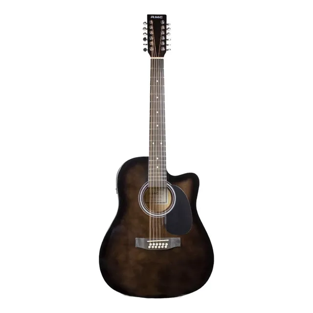 Guitarra acústica RMC Docerola para diestros negra swamp barnizado