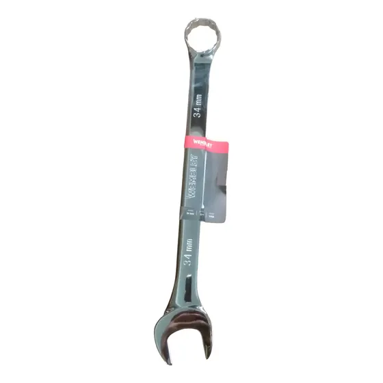 Llave Combinada Cromada Wembley Profesional 34mm Cr-v 7954 Color Gris