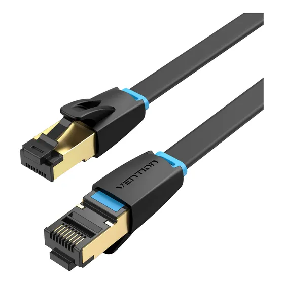 Cabo Rede Cat8 Flat Vention Ikcbk 8 m 2000 MHz 40 gbps Blindado
