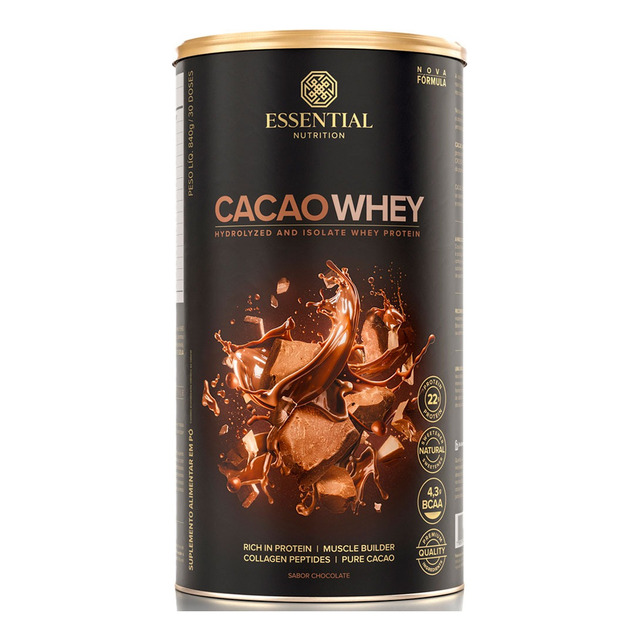 Cacao Whey Essential Nutrition 840g Sabor Chocolate Cacao Whey Essential Nutrition 840g Sabor Chocolate