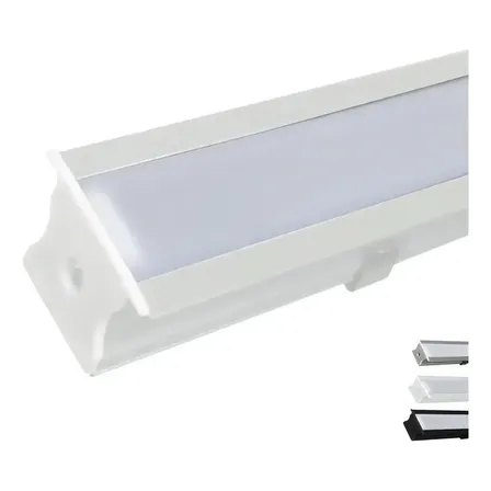 Perfil de Alumínio Embutir 2m para Fita LED 5050 DH Tech