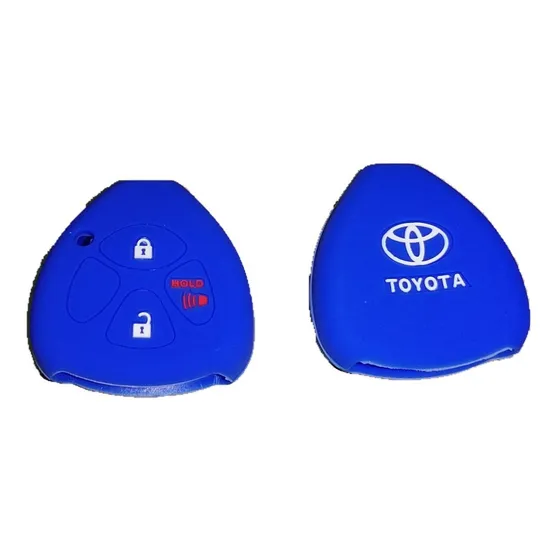 Forro Protector En Silicona Toyota Llave Fija 3 Botones 