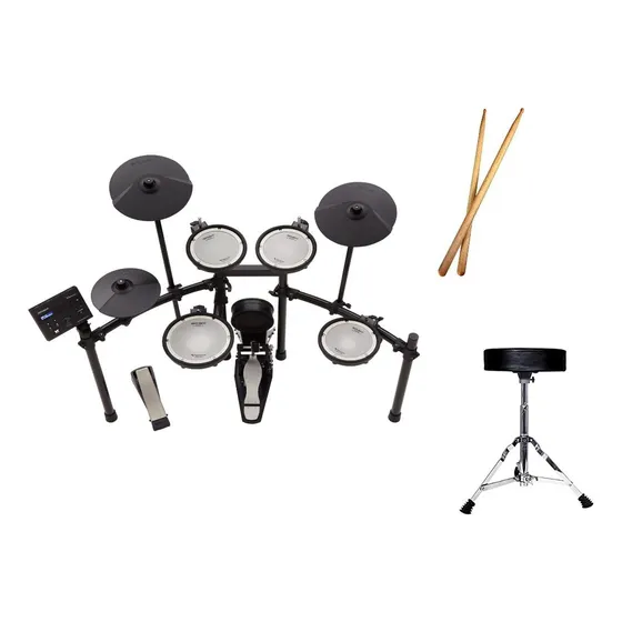 Bateria Eletrônica Digital Roland Td07kv Com Banco E Baqueta