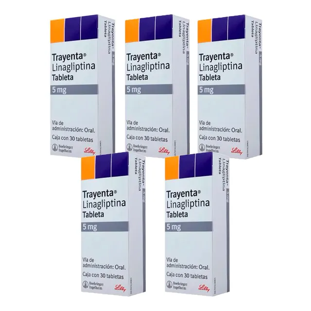 Trayenta 5mg Linagliptina Con 30 Tabletas Pack 5 Piezas