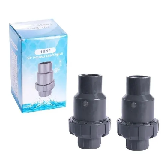Valvula Chek 3/4 Pulgada Plastica Negro Desarmable Pvc